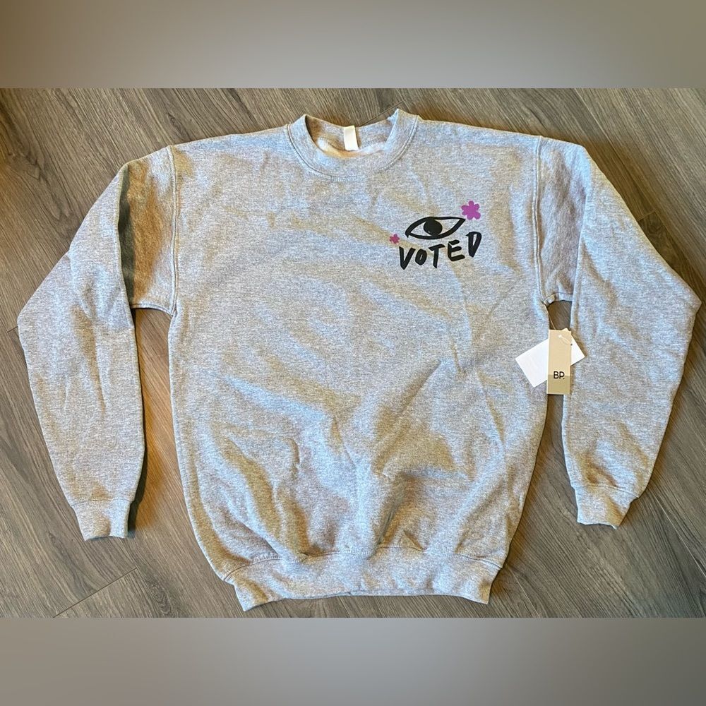 BP Gray Eye Voted Crewneck Sweatshirt Size xSmall